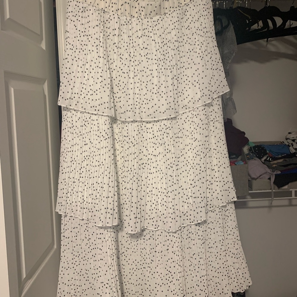 Black and white polkadot skirt NWT